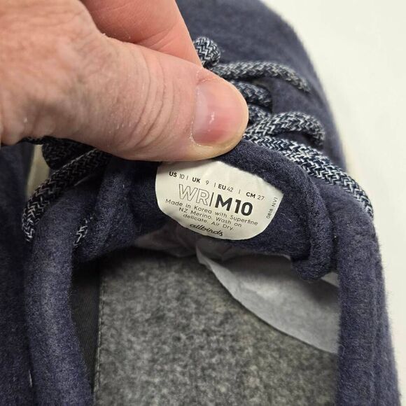 ALLBIRDS WR WOOL RUNNER BLUE MERINO WOOL CASUAL RUNNING SHOES MENS SIZE 10 - Picture 5 of 8